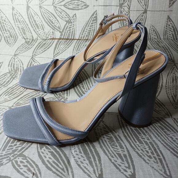 Sam Edelman Kia Heels Strappy Sandals Blue Strappy Round Heels - Picture 5 of 12